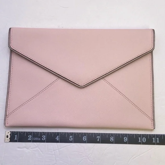Rebecca Minkoff Leo Envelope Pink Clutch - Picture 3 of 7